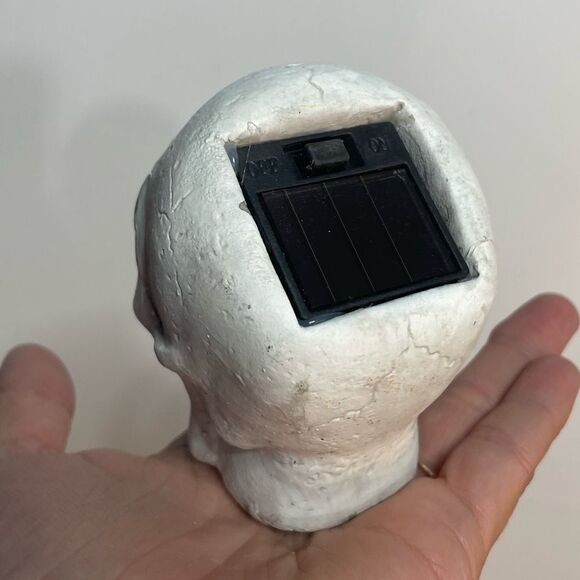 5 for $25đ„HalloweenâCement Skull Solar Decor, 2.48x2.75x3.15 in. - Picture 4 of 4